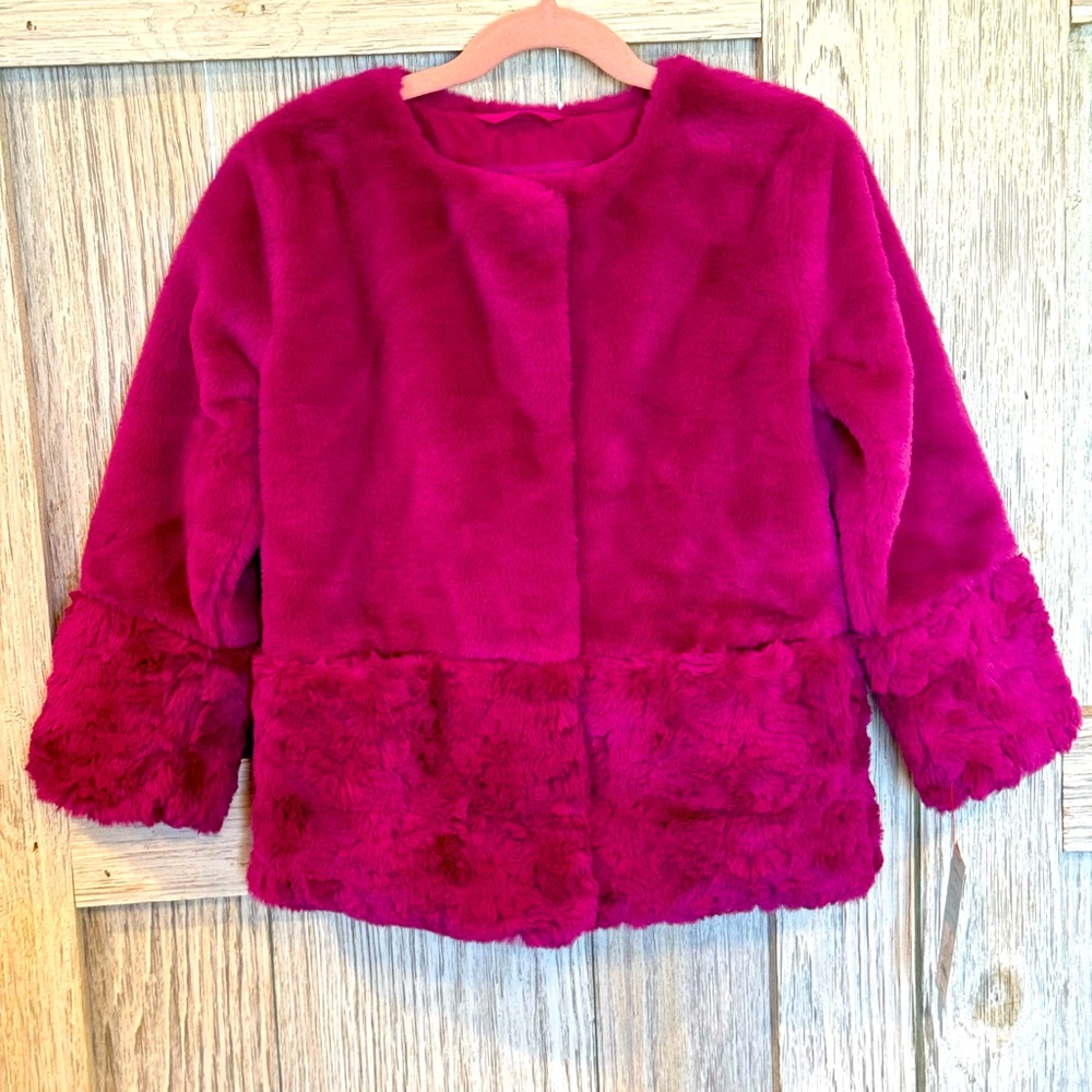 Cat & Jack Furry Coat with Pockets & Snaps
